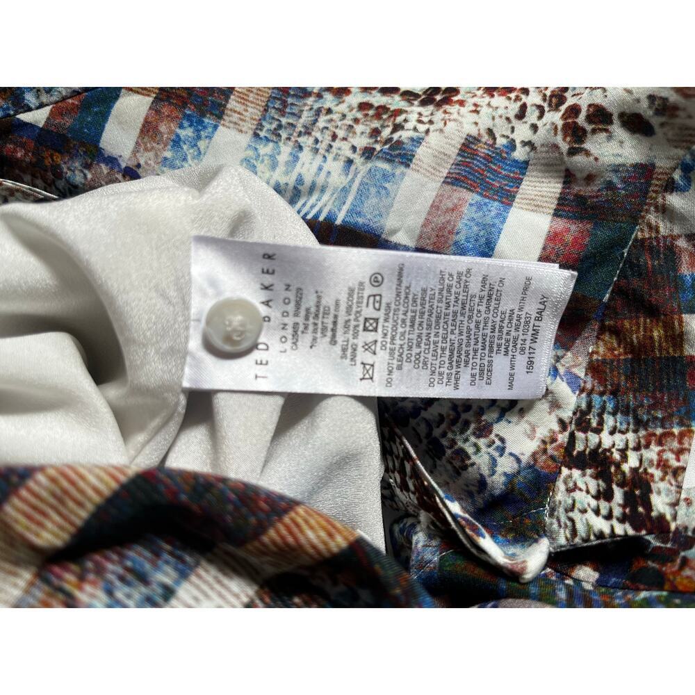 Ted Baker London Balay Quartz Plaid Print Cropped Jumpsuit Size 3 / US 8 Pockets - Picture 7 of 9